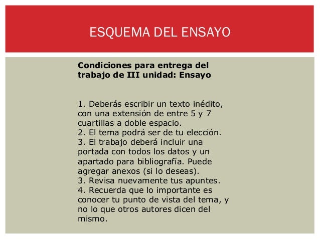 Cómo hacer un ensayo. Tipos de ensayo.