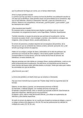 Cómo hacer un periódico escolar