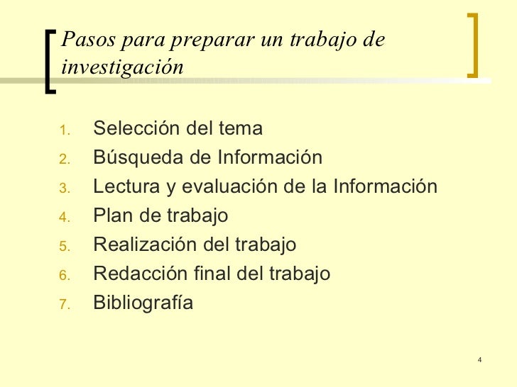 Cómo hacer un trabajo de investigación
