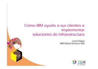 RIF: J-00019078-0
1
Cómo IBM ayuda a sus clientes a
implementar
soluciones de infraestructura
Laura Firgau
IBM Global Services SSA
 