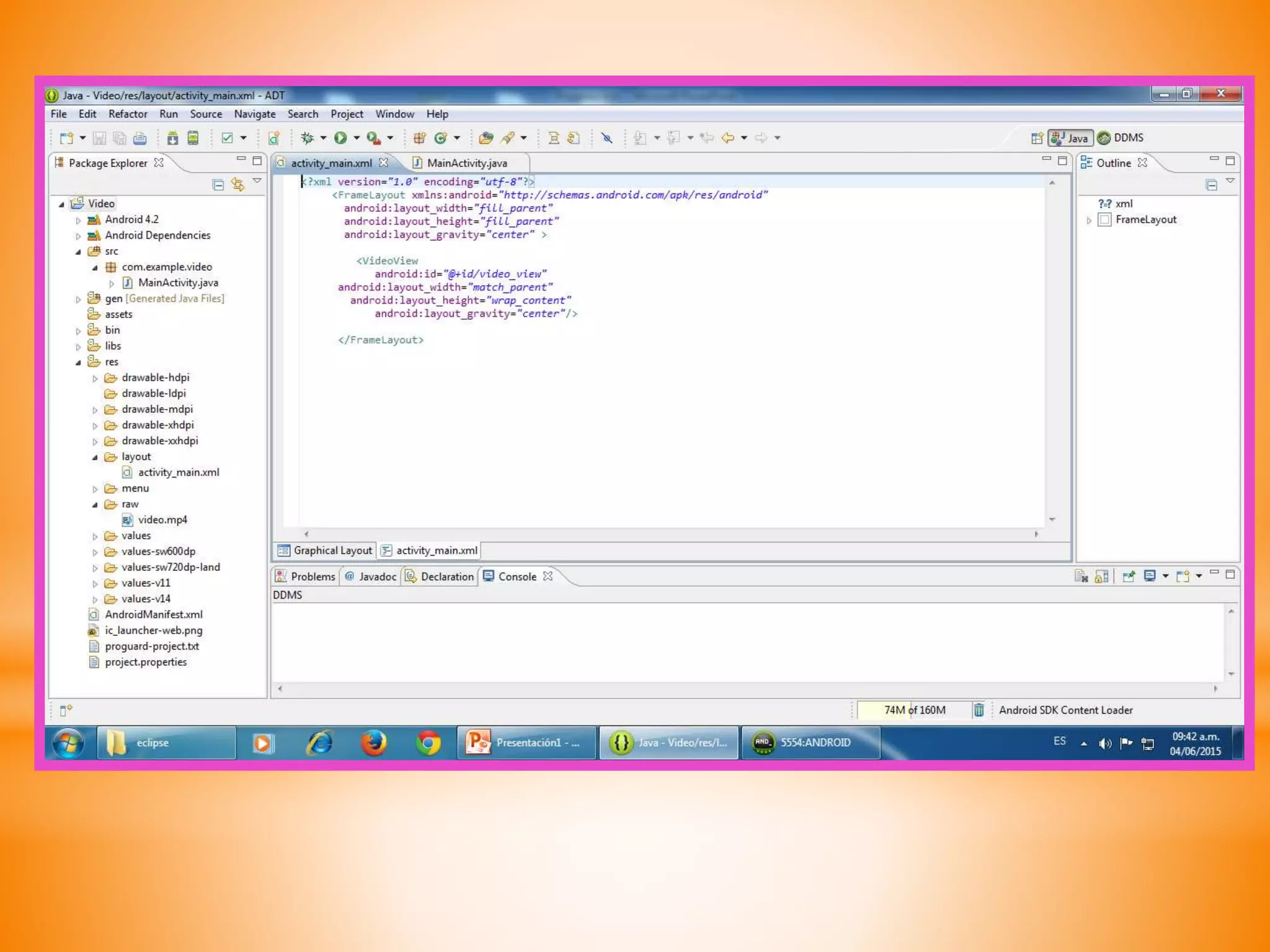 Cómo insertar un video en eclipse