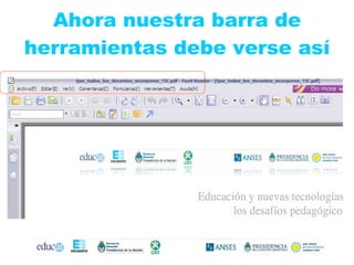 Ahora nuestra barra de herramientas debe verse así 