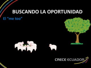 BUSCANDO LA OPORTUNIDAD
El “me too”
 