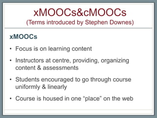 Open Education & Connectivist MOOCs