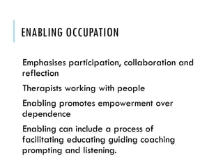 Canadian Model of Occupational performance | PPTX