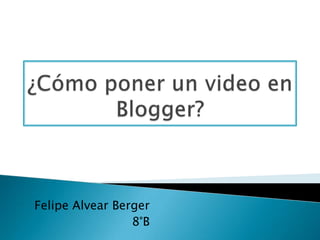 Felipe Alvear Berger
                 8°B
 