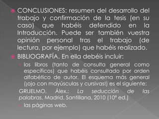 Cómo presentar un trabajo académico