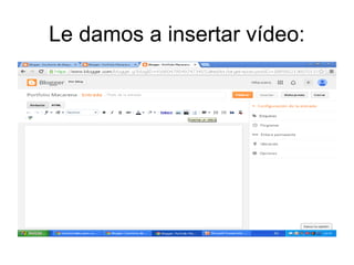 Le damos a insertar vídeo:
 