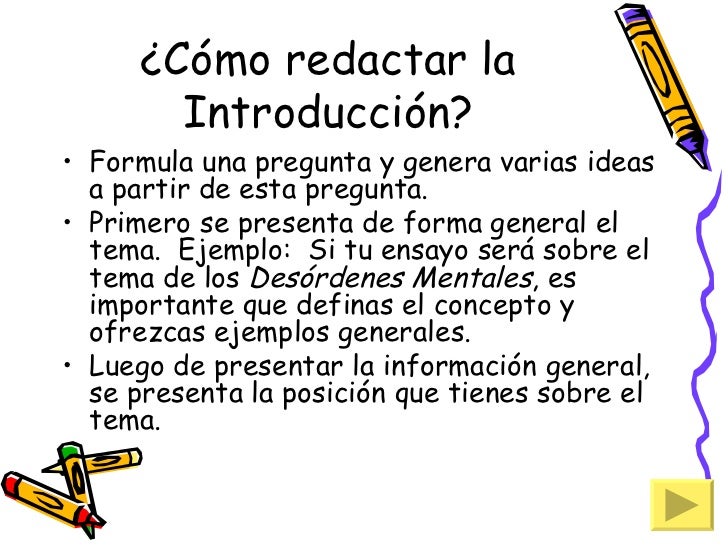 Como redactar un ensayo