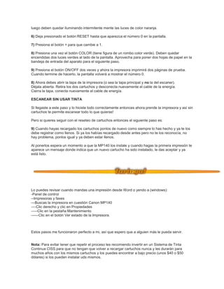 Cómo resetear cartuchos de tinta canon mp 140