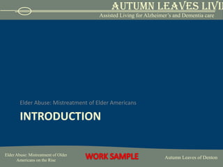 introductionElder Abuse: Mistreatment of Elder Americans