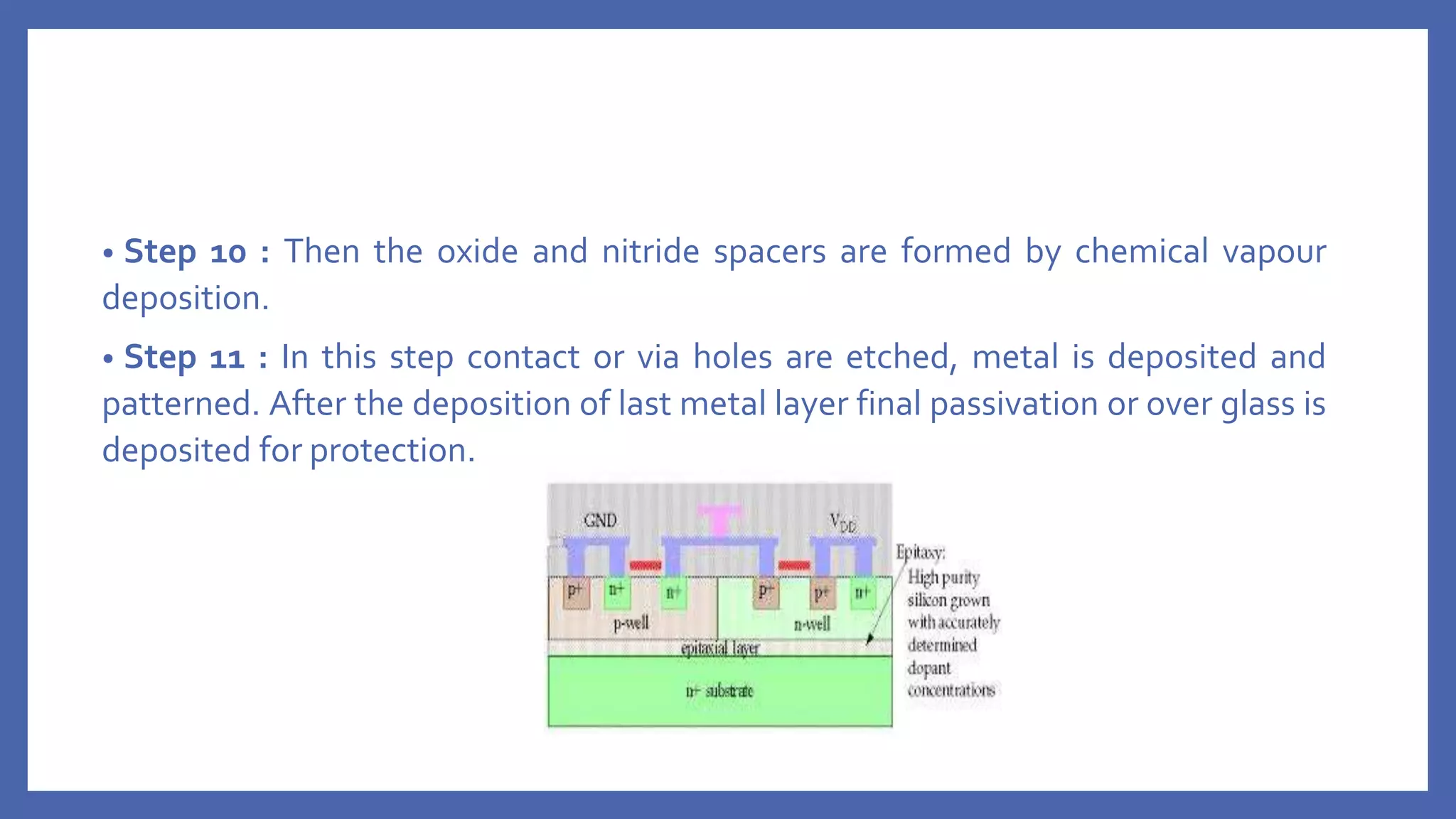 CMOS Fabrication using P-well -VLSI | PPTX