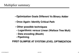 Multiplier summary 