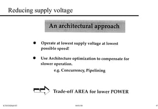 Reducing supply voltage 