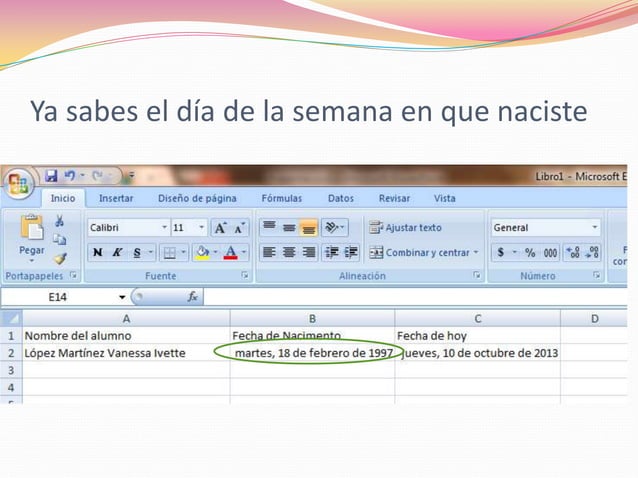  C mo Saber Los D as Vividos En Excel 