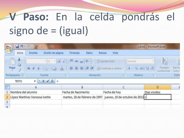 C mo Saber Los D as Vividos En Excel 