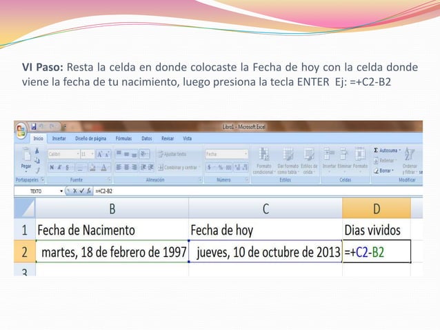  C mo Saber Los D as Vividos En Excel 