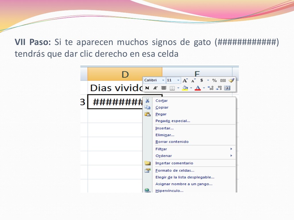  C mo Saber Los D as Vividos En Excel 