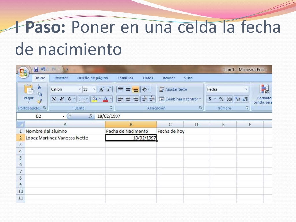  C mo Saber Los D as Vividos En Excel 