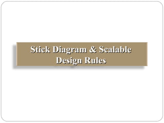 Stick Diagram & ScalableStick Diagram & Scalable
Design RulesDesign Rules
 