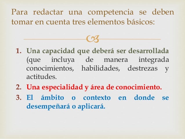Cómo se elabora y redacta una competencia Cómo se elabora y redacta una competencia