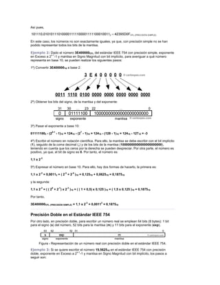 Cómo se escribe un número en el estándar ieee 754 | DOCX