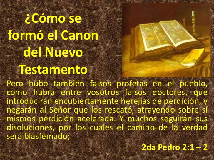 Cómo se formó el canon del nt