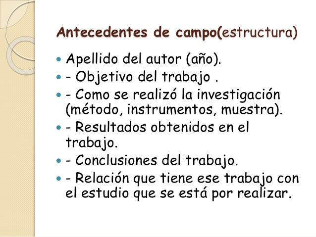 antecedentes de investigacion