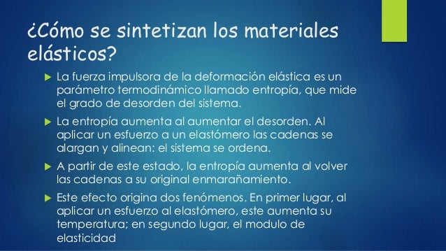Materiales elásticos