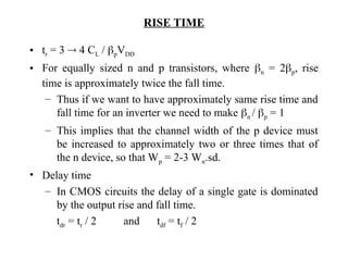 Pmos Rise Time Graph CMOS integrated Fundamentals technology .ppt