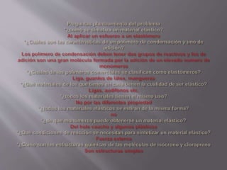 Cómo sintetizar un material elástico