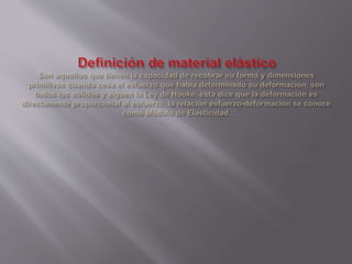 Cómo sintetizar un material elástico