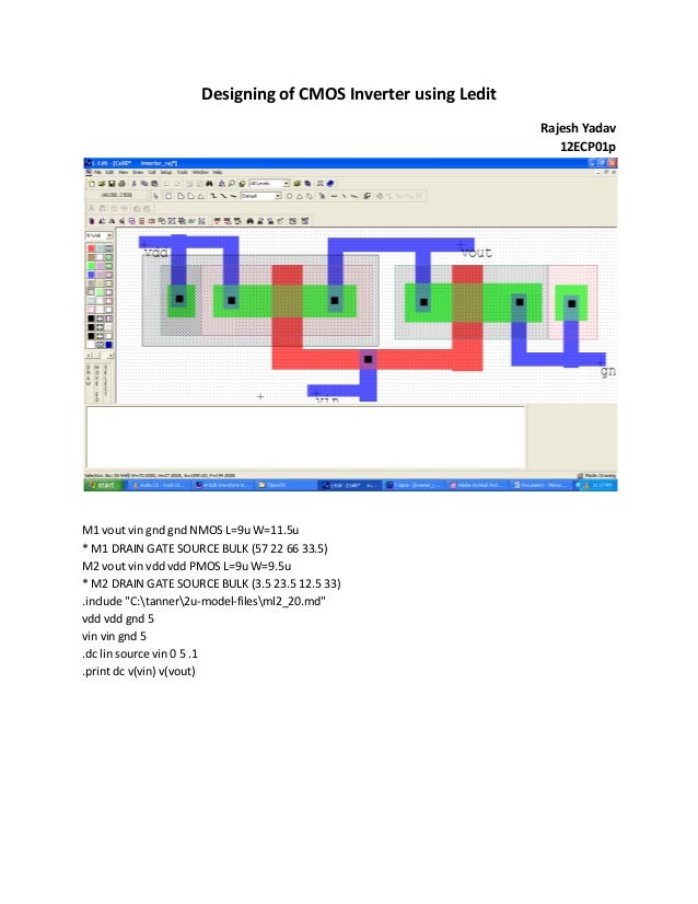 Cmos Inverter Layout Design Using Tanner | cmos inverter design using tanner 180nm technology Cmos Inverter Layout Design Using Tanner | cmos inverter design using tanner 180nm technology