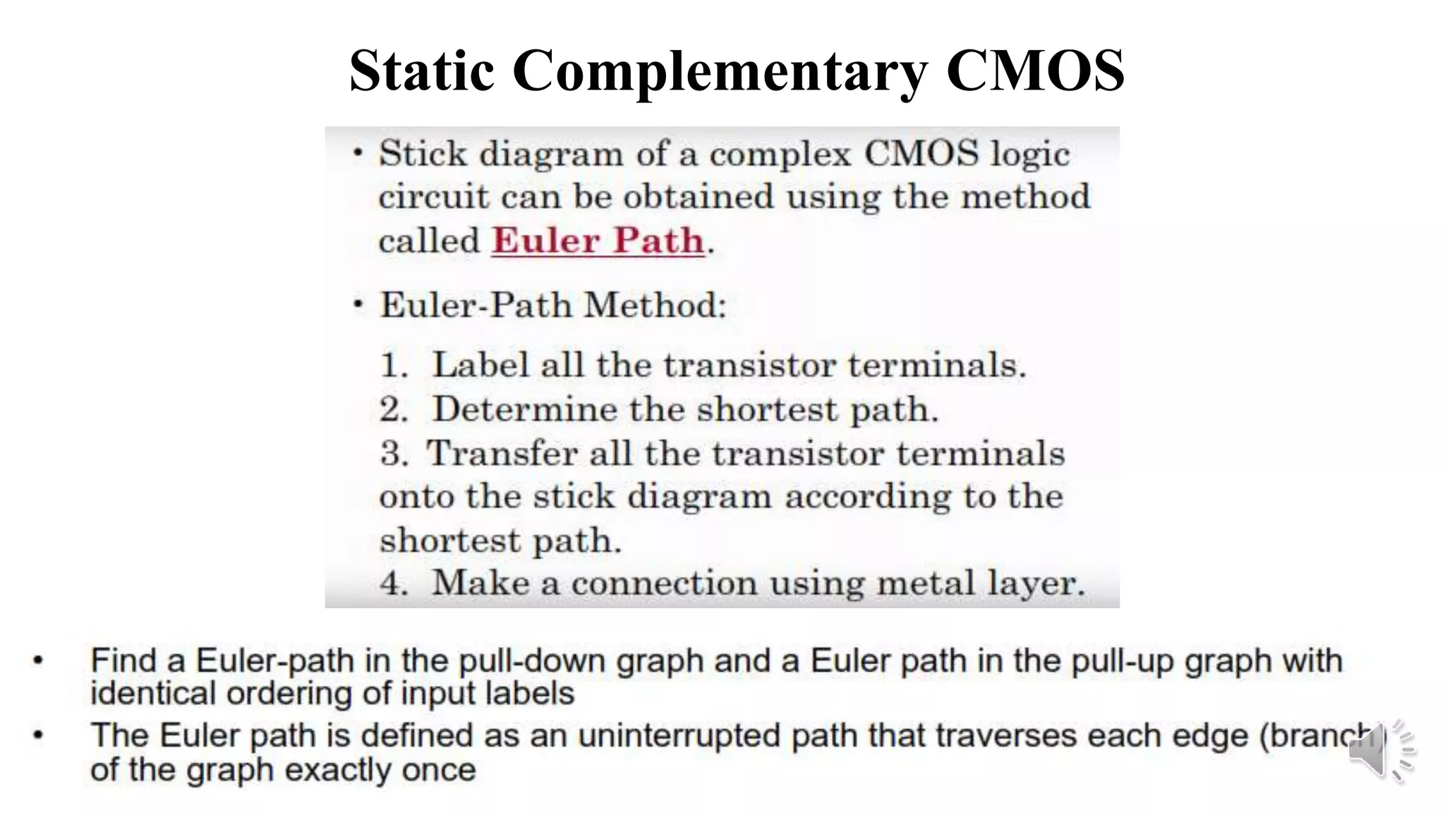 Static Complementary CMOS
 