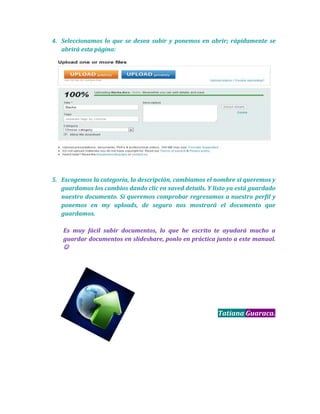 Cómo subir documentos a internet o al blog