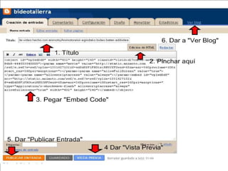 Cómo subir nuestro video al blog