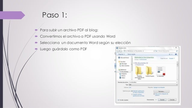 Cómo Subir Un Pdf A Mi Blog