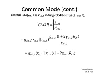 cmos Unit passive and active current mirrors 3 2023-24.ppt