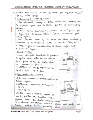 Fundamentals of CMOS VLSI Assignment questions with answers | PDF