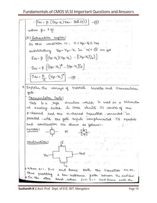 Fundamentals of CMOS VLSI Assignment questions with answers | PDF