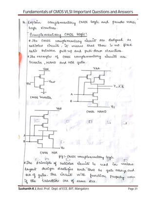 Fundamentals of CMOS VLSI Assignment questions with answers | PDF