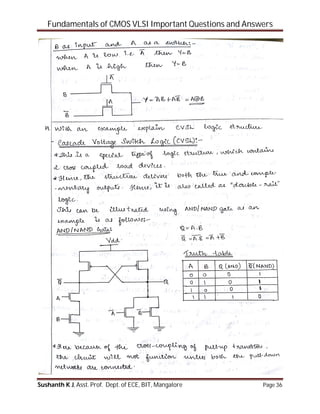 Fundamentals of CMOS VLSI Assignment questions with answers | PDF