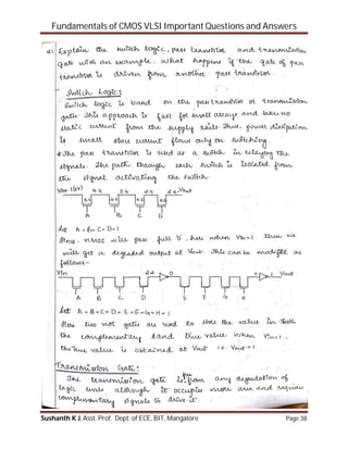 Fundamentals of CMOS VLSI Assignment questions with answers | PDF