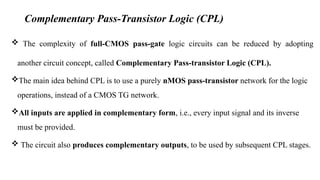 Advanced CMOS Transmission Gates and Dynamic Logic Circuits in VLSI ...