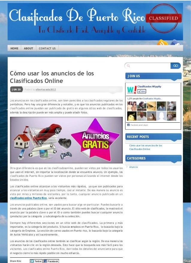 Cómo usar los anuncios de los Clasificados Online