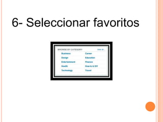 6- Seleccionar favoritos