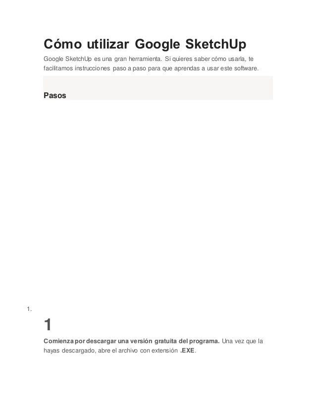 Cómo Utilizar Google Sketch Up