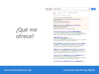 www.community.com.pe Consultora Marketing Digital
¿Qué me
ofrece?
 