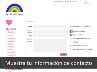 80
Muestra tu información de contacto
 