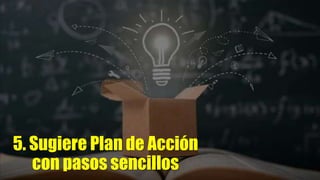 5. Sugiere Plan de Acción
con pasos sencillos
 